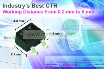 Vishay推出小尺寸反射光傳感器 探測(cè)距離0.2mm至5mm