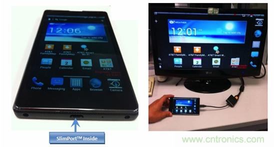 采用SlimPort接口技術(shù)的新一代Google Nexus手機(jī)樣機(jī)。