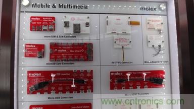 Molex MicroSIM、MicroSD、MicroUSB和MicroHDMI連接器