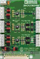 ADI公司的業(yè)界領(lǐng)先RS485器件與Bourns外部保護(hù)專業(yè)技術(shù)的完美聯(lián)姻，造就出專為解決通信端口最大設(shè)計(jì)問題而生的EVAL-CN0313-SDPZ:滿足EMC的規(guī)定。  通過認(rèn)證的EMC兼容RS-485接口設(shè)計(jì)工具，輕松實(shí)現(xiàn)RS-485接口保護(hù)