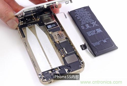 土豪金iPhone 5S拆解：內(nèi)部結(jié)構(gòu)升級，維修難度增加