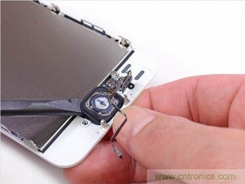 土豪金iPhone 5S拆解：內(nèi)部結(jié)構(gòu)升級，維修難度增加