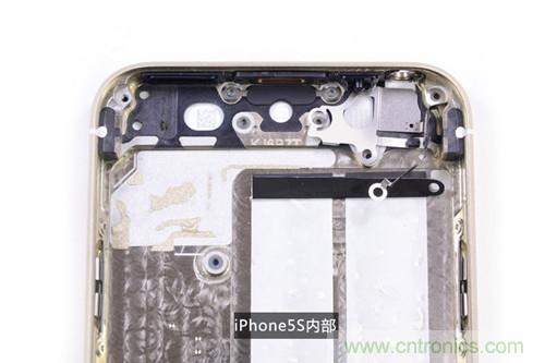 土豪金iPhone 5S拆解：內(nèi)部結(jié)構(gòu)升級，維修難度增加