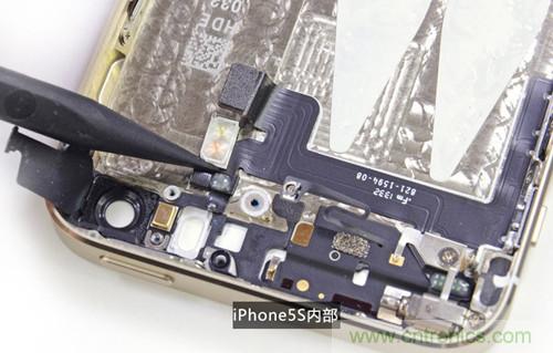 土豪金iPhone 5S拆解：內(nèi)部結(jié)構(gòu)升級，維修難度增加