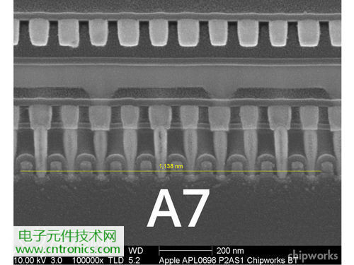iPhone 5S芯片級(jí)拆解，顯微鏡下的A7處理器揭秘