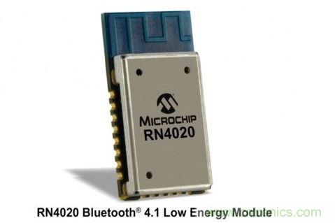 Microchip公司的RN4020模塊集成了包括天線在內(nèi)完整的低功耗藍(lán)牙射頻電路。RN4020采用密封的10mm x17mm x 2mm封裝，內(nèi)置有板載陶瓷天線、2.4GHz的低功耗藍(lán)牙收發(fā)器、帶完整的嵌入式低功耗藍(lán)牙協(xié)議棧的微控制器以及UART和USB接口。