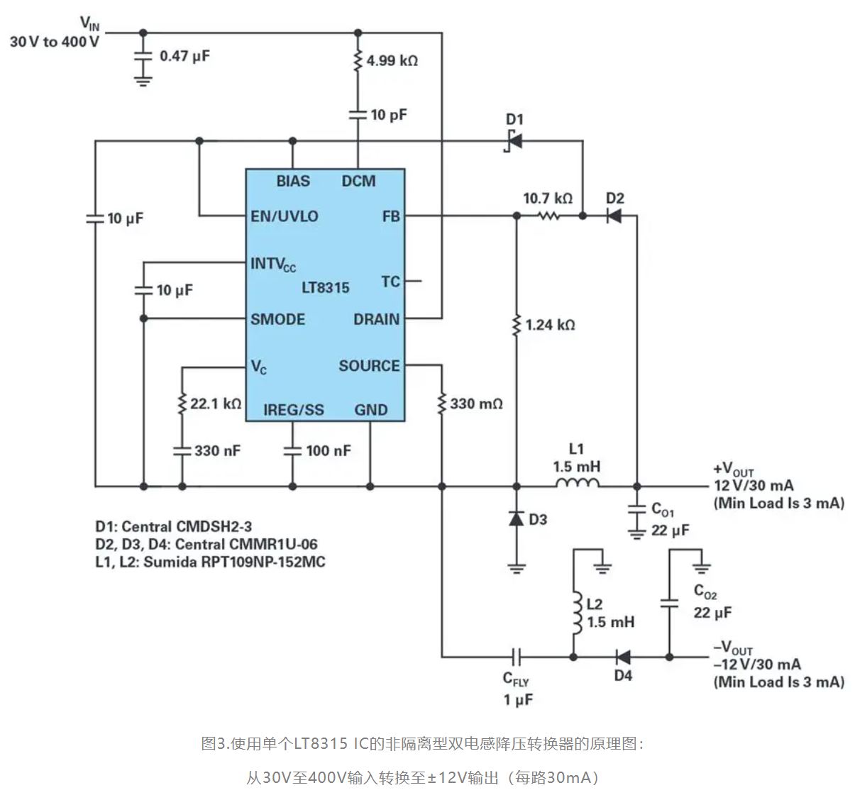 單個(gè)IC也能構(gòu)建緊湊、高效的雙極性穩(wěn)壓器
