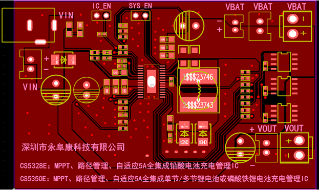 CS5350/CS5328 太陽(yáng)能板供電鉛酸蓄電池、磷酸鐵鋰電池、鋰電池充電管理IC系列