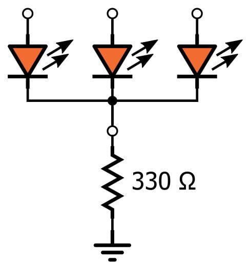 LED 陣列：一個電阻器還是多個？